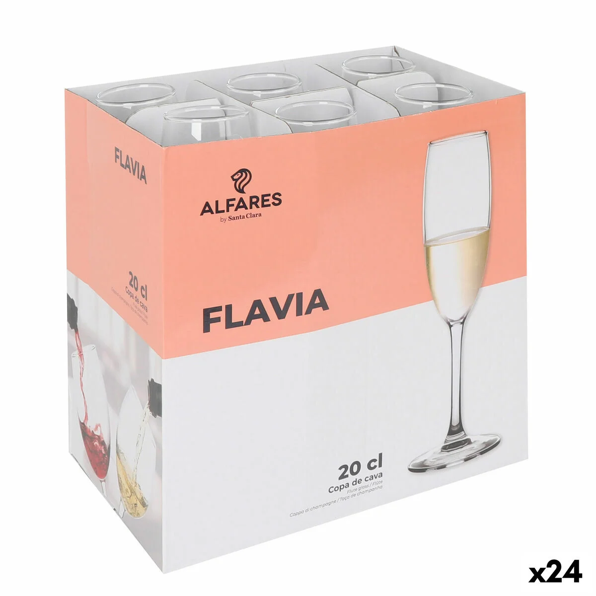 Copa de champán Alfares Flavia 200 ml (24 Unidades)