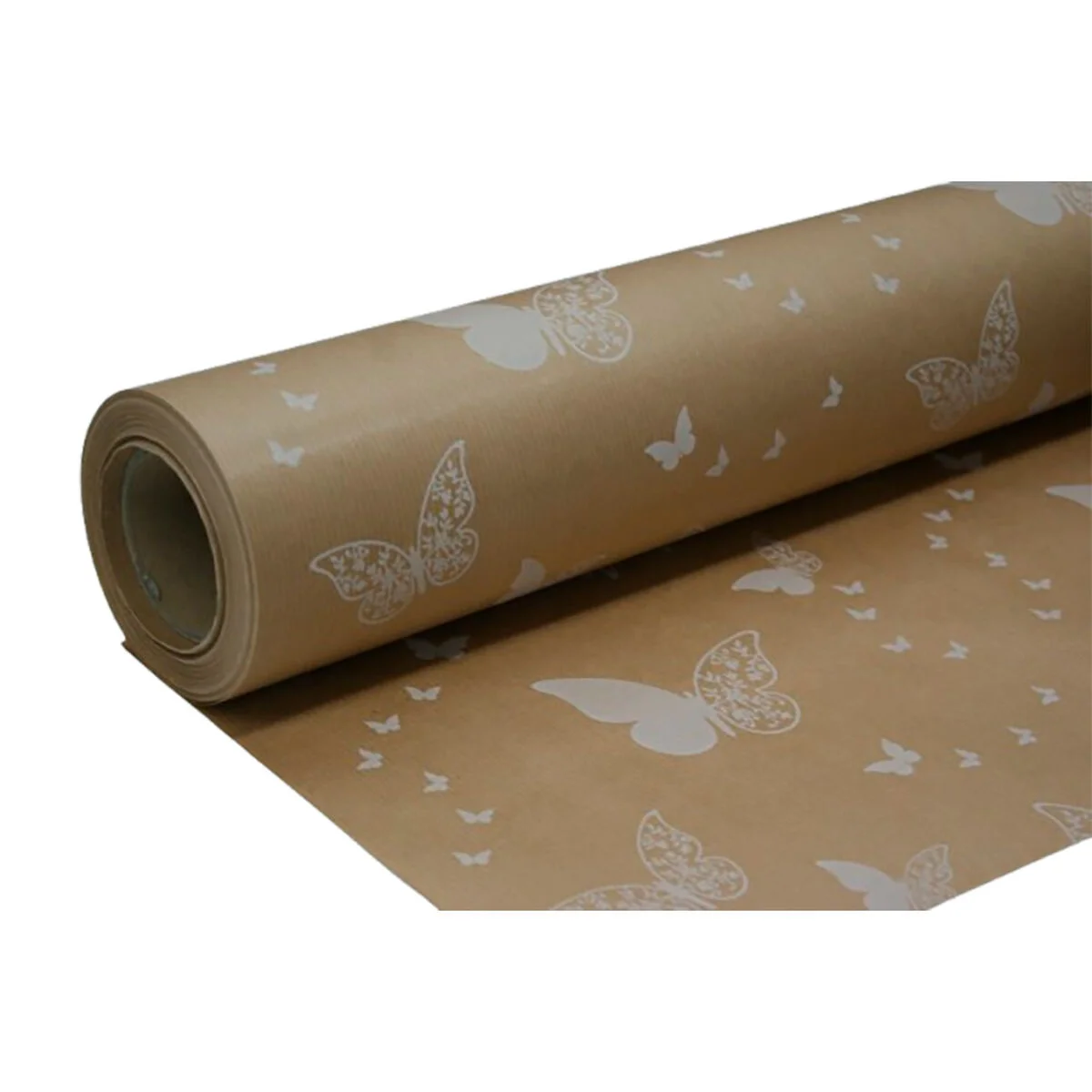 Papel de Regalo Lifetime Blanco Marrón Rollo 70 m