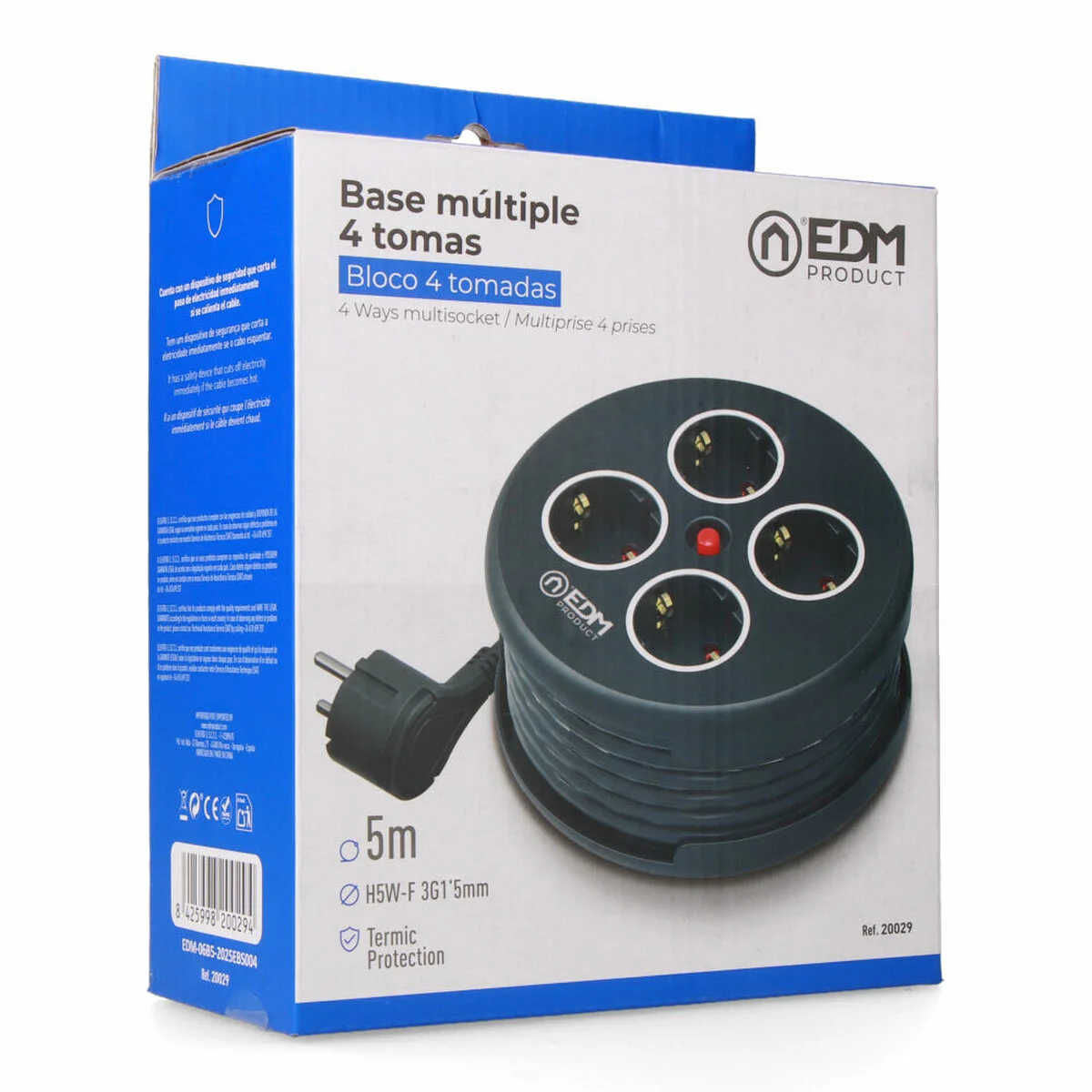 Enrollacables EDM 20029 3 x 1,5 mm 5 m