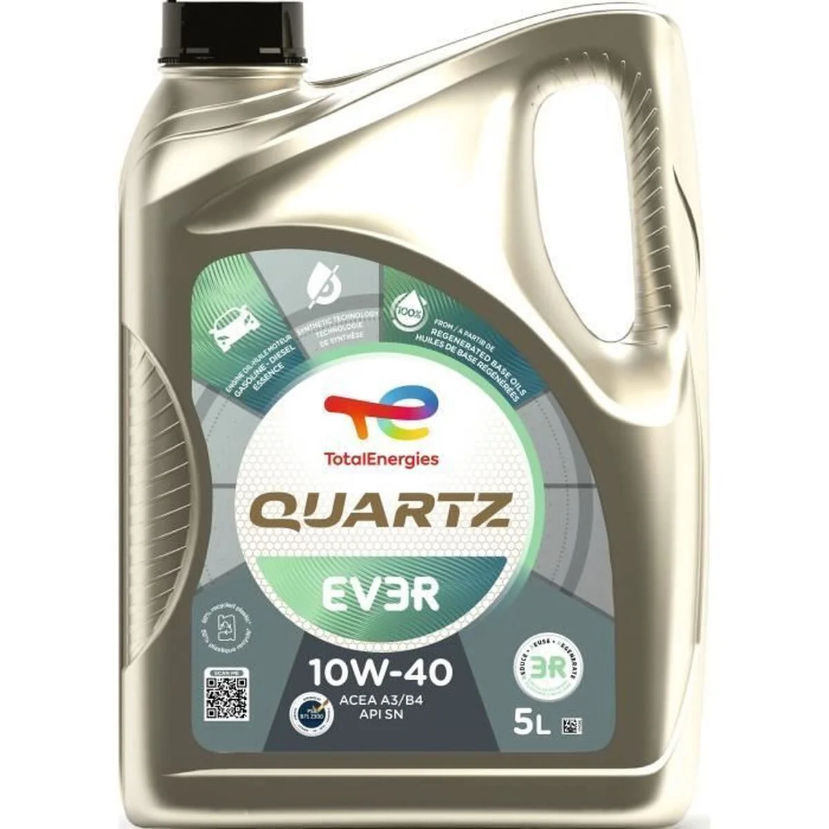 Aceite de Motor para Coche Totalenergies Quartz EV3R 10W40 5 L