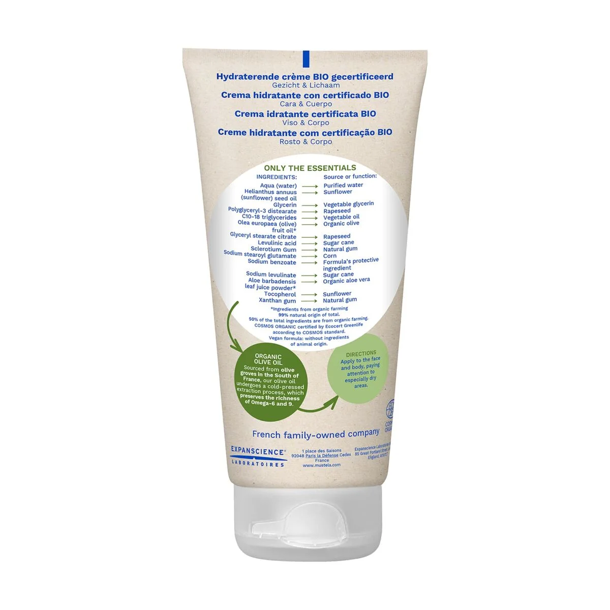 Crema Corporal Hidratante Mustela BIO MUSTELA