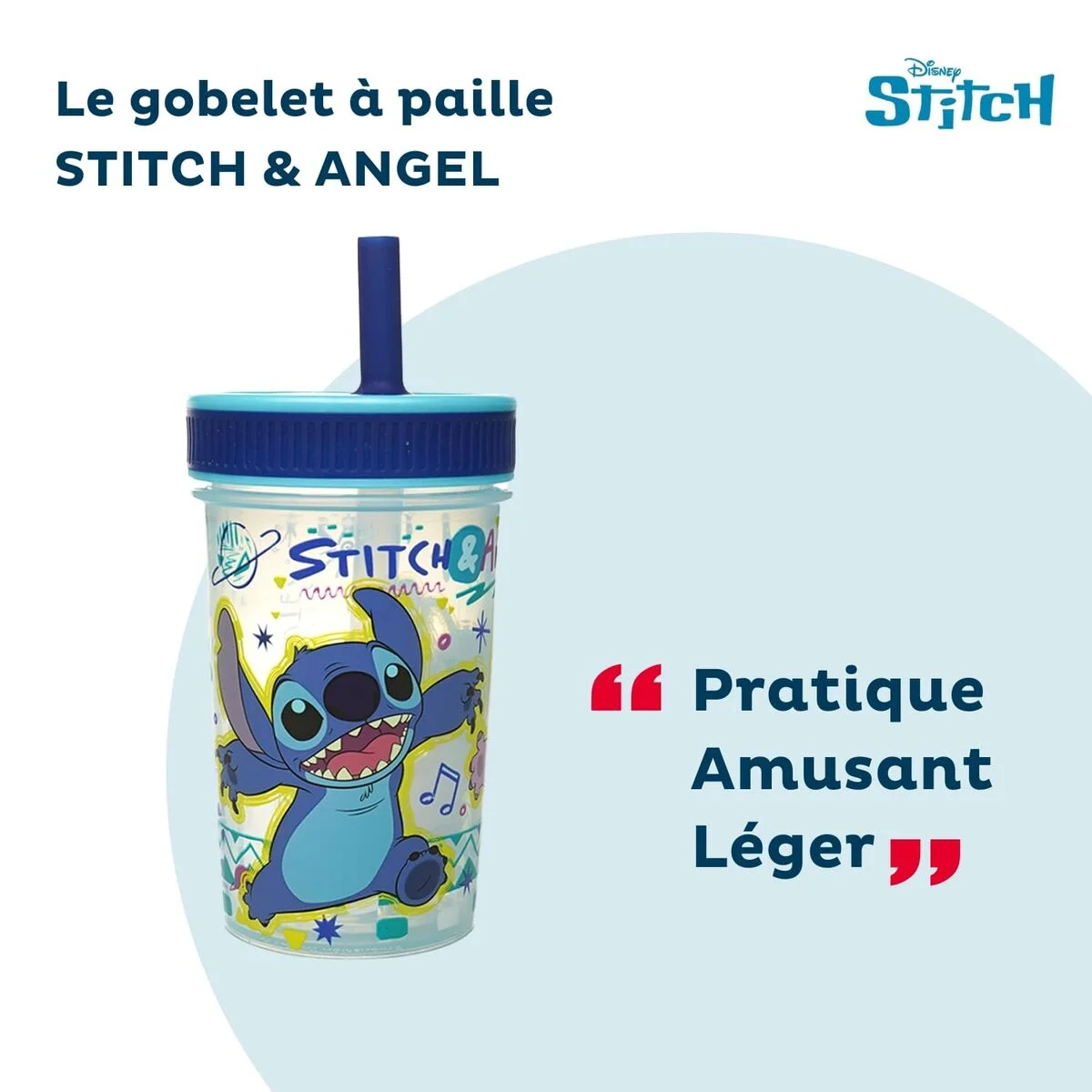 Vaso de Aprendizaje ThermoBaby LILO & STITCH 420 ml Azul