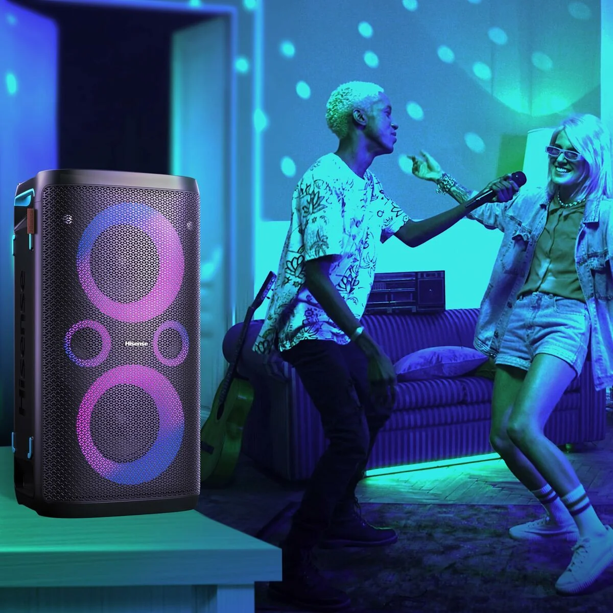 Altavoz Bluetooth Portátil Hisense PARTY STORM Negro 300 W