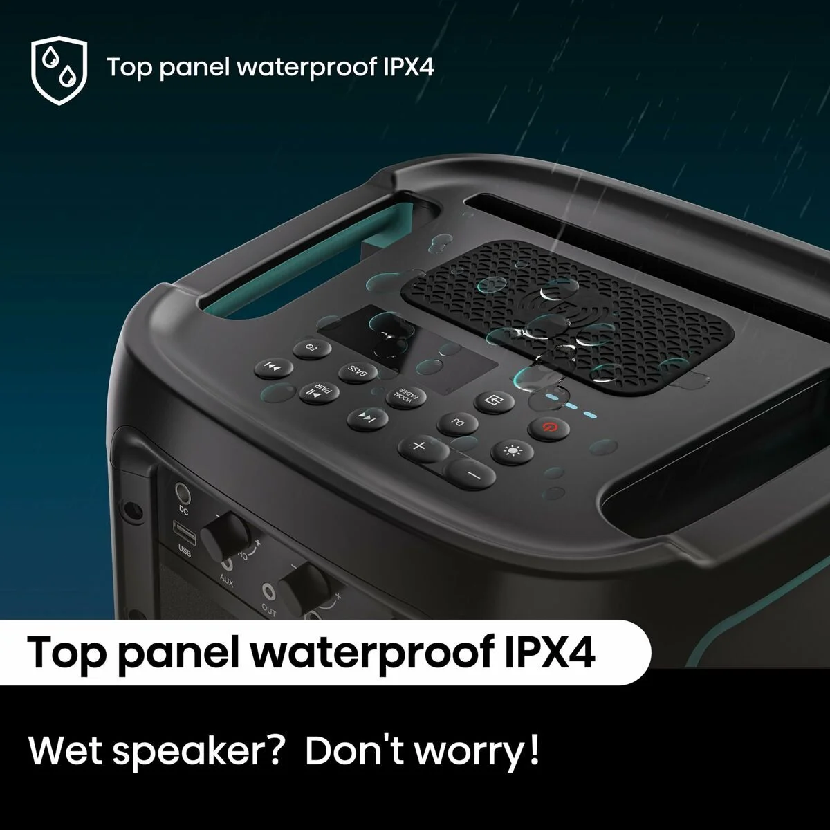 Altavoz Bluetooth Portátil Hisense PARTY STORM Negro 300 W