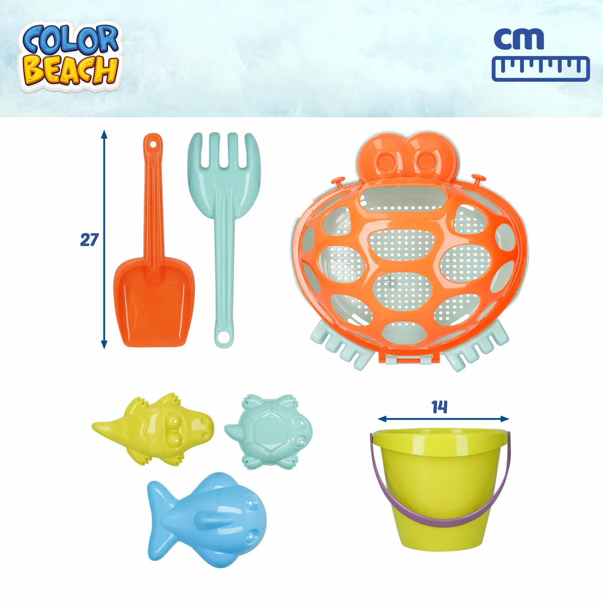Set de Juguetes de Playa Colorbaby 48 X 16 X 32 CM (6 Unidades)