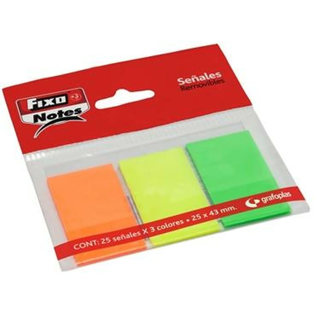 Notas Adhesivas Fixo Multicolor 25 x 43 mm (24 Unidades)