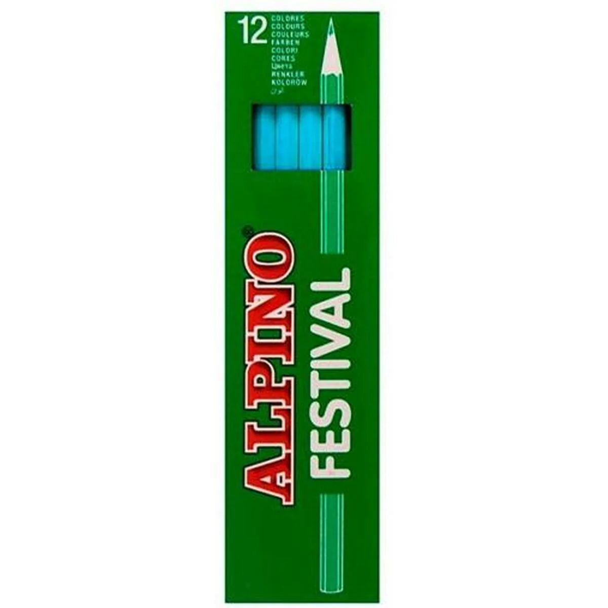 Lápices de colores Alpino Azul claro 12 Piezas (10 Unidades)