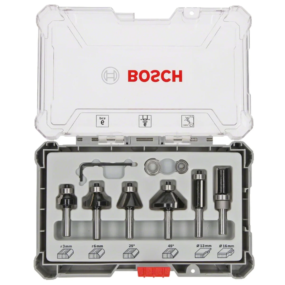 Set de fresas multiuso BOSCH 6 mm 6 Piezas