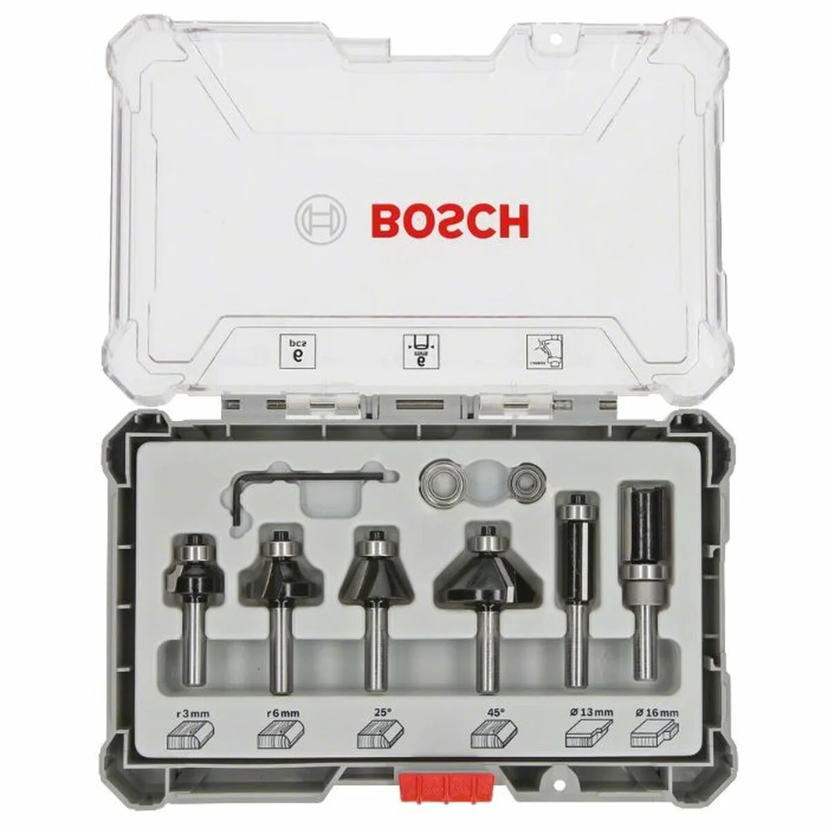 Set de fresas multiuso BOSCH 6 mm 6 Piezas