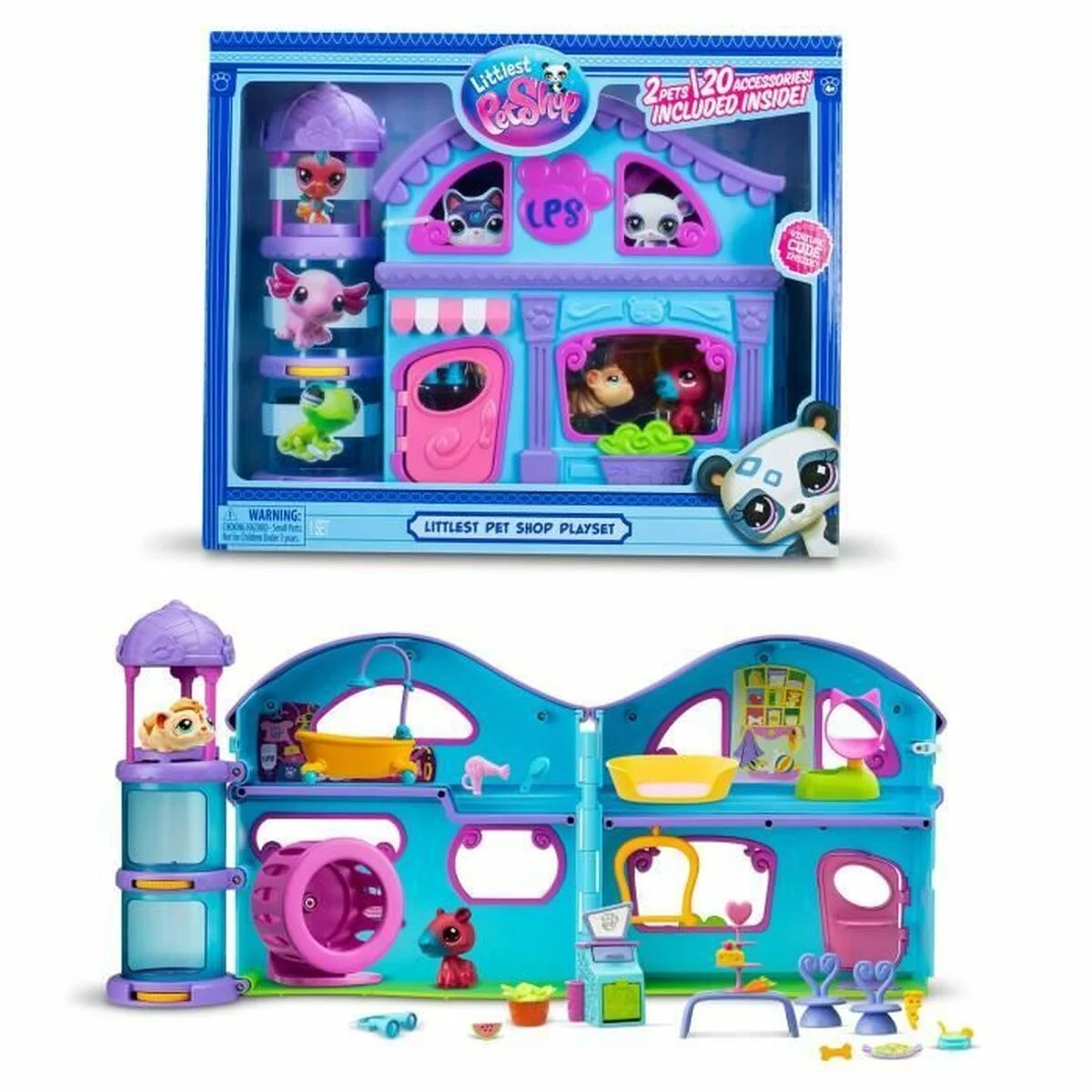 Playset Bandai The Big House Littlest Pet Shop 22 Piezas