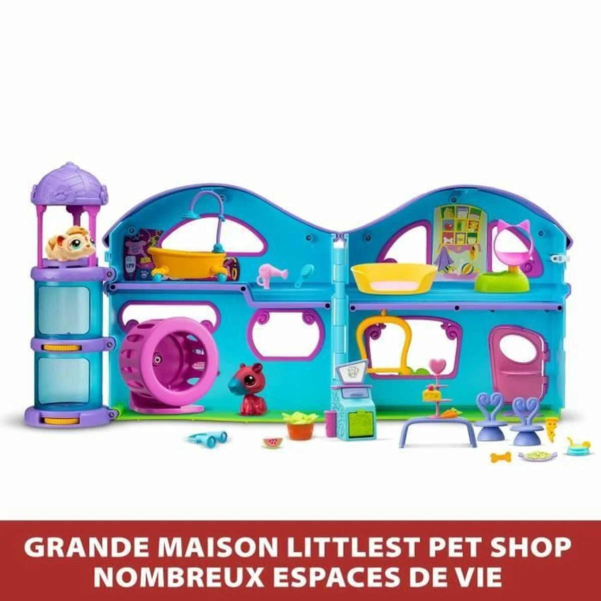 Playset Bandai The Big House Littlest Pet Shop 22 Piezas