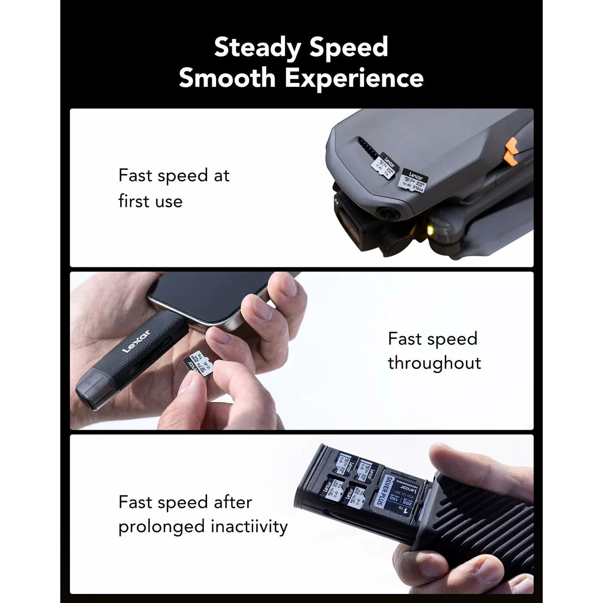 Tarjeta de Memoria Micro SD con Adaptador Lexar LMSSIPL001T-BNANG 1 TB