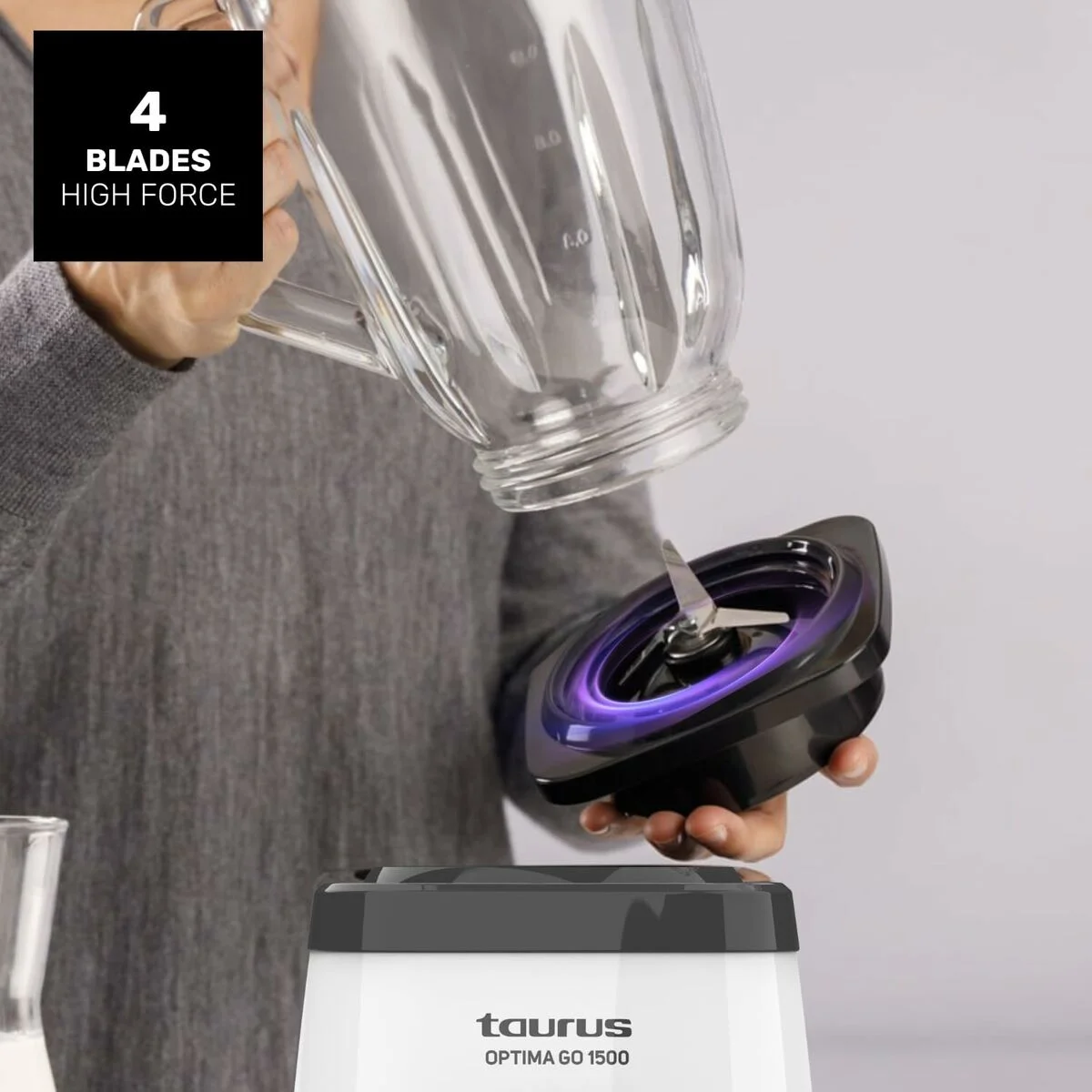 Batidora de Vaso Taurus 912471000 Blanco Negro 1500 W 1,5 L