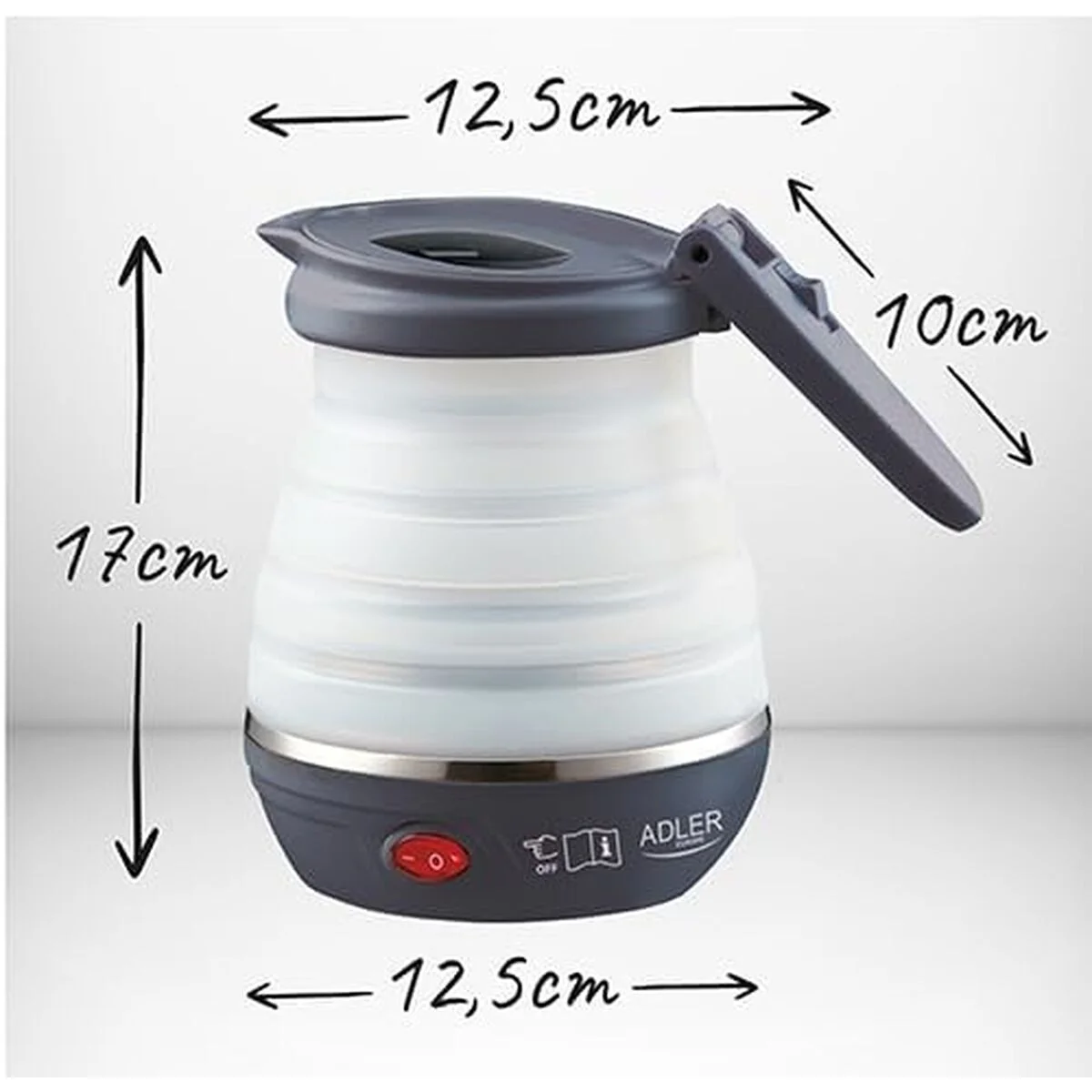 Hervidor Adler AD 1279 Blanco Gris