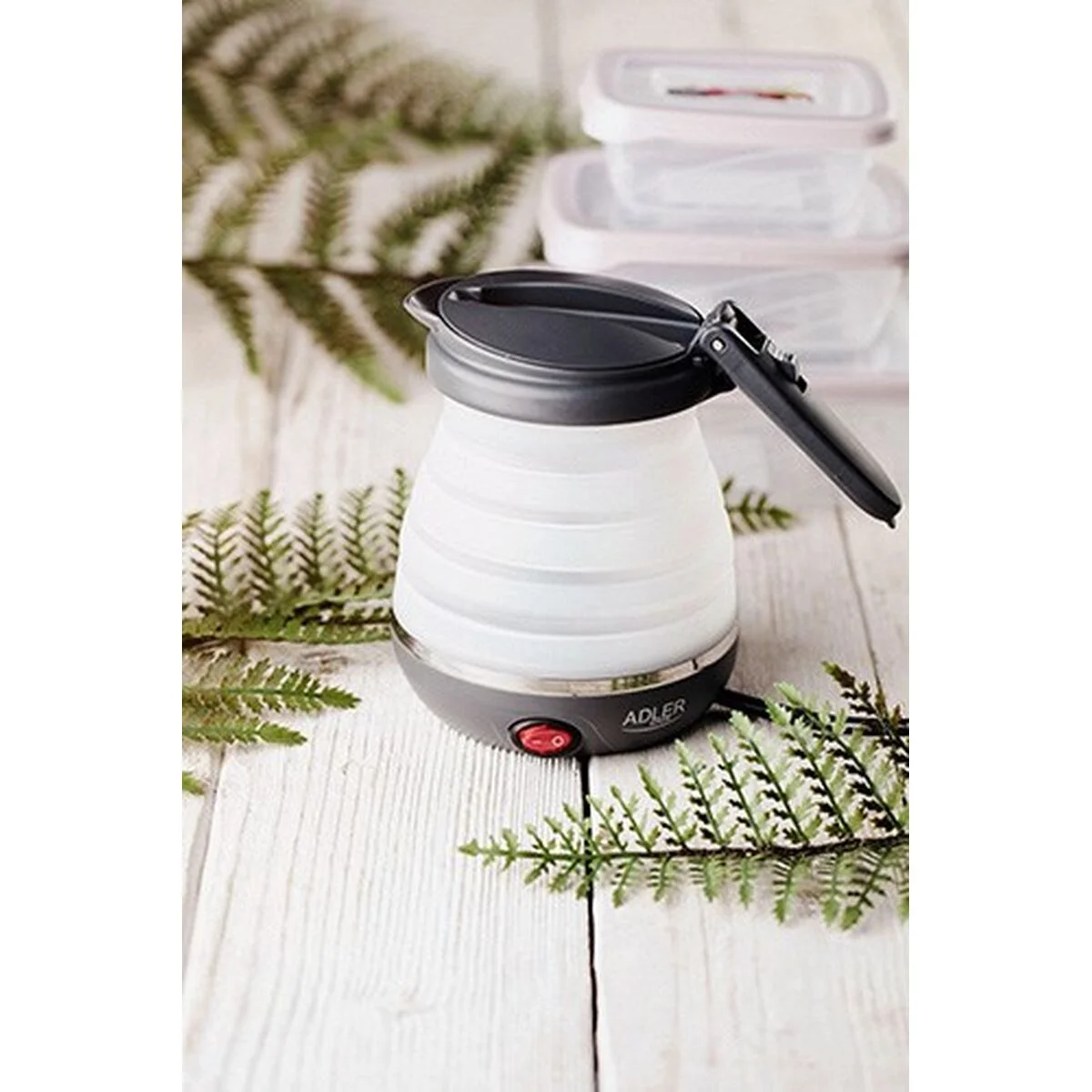 Hervidor Adler AD 1279 Blanco Gris