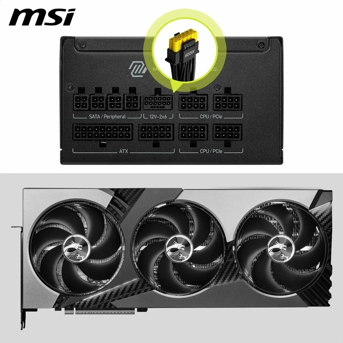 Fuente de Alimentación MSI 306-7ZPIY11-CE0 850 W 80 Plus Gold ATX