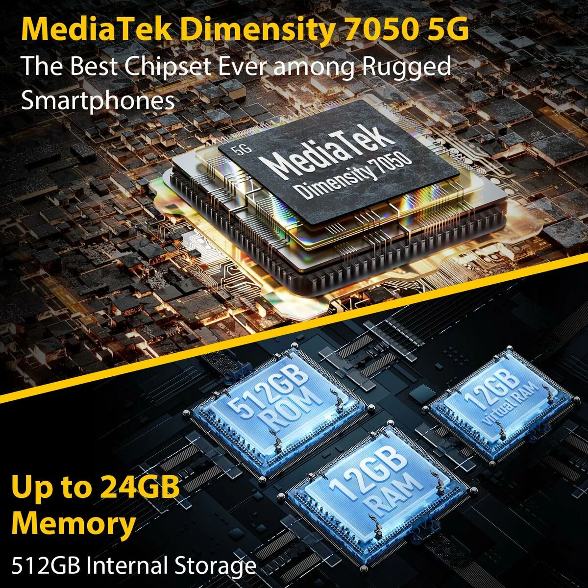 Smartphone Ulefone ARMOR 30 6,67" Mediatek Dimensity 700 12 GB RAM 512 GB Negro