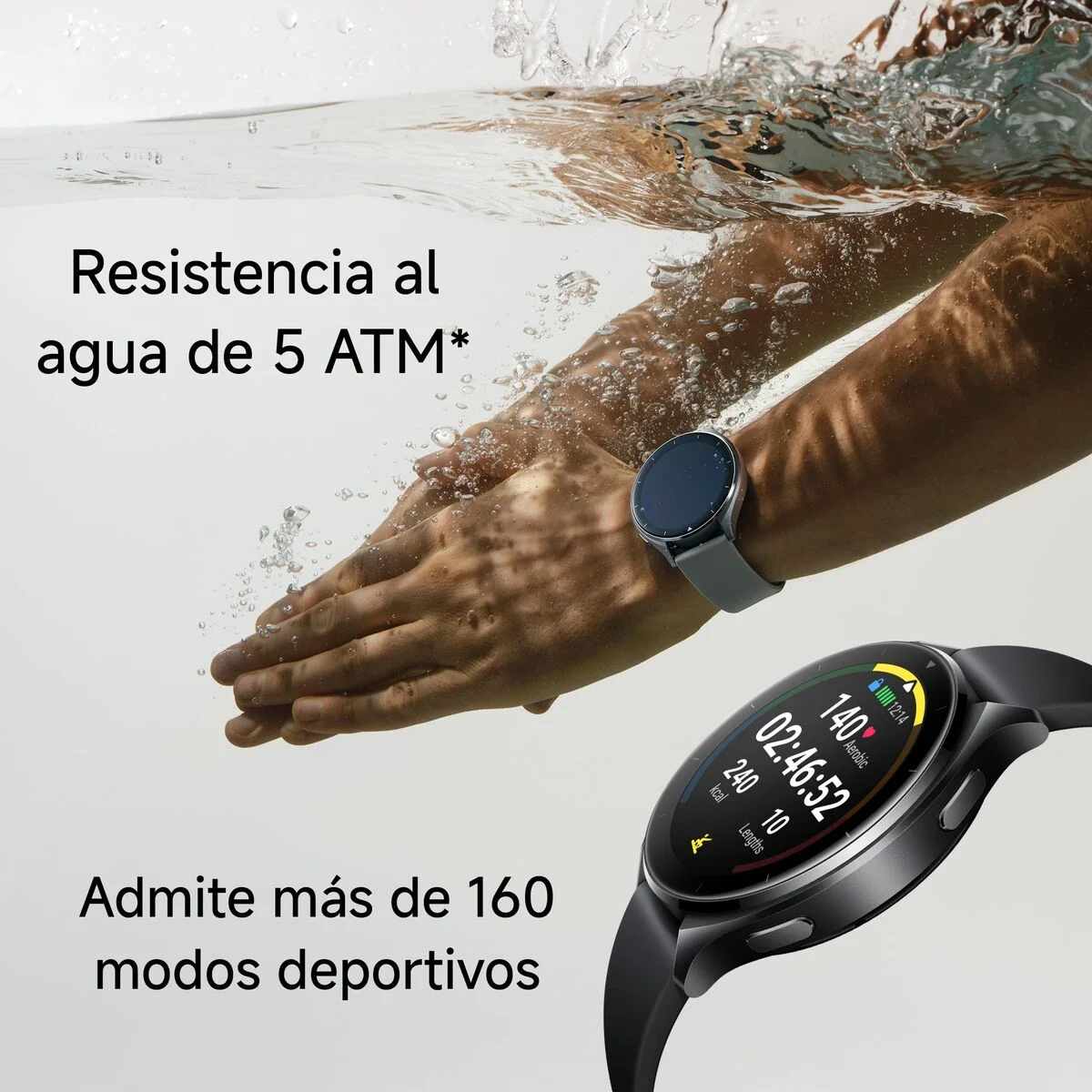 Smartwatch Xiaomi Watch 2 Negro Plateado 46 mm