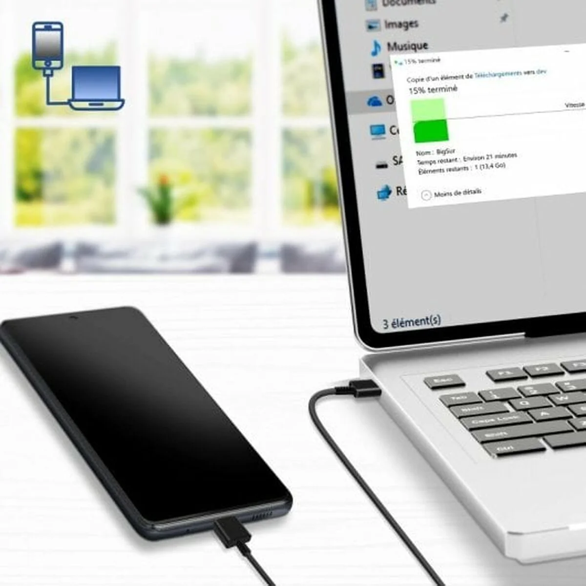 Cable USB-C Samsung EP-DX310JBEGEU