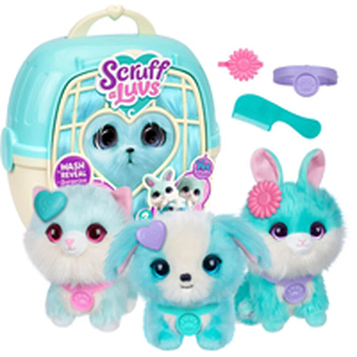 Mascota de Peluche Moose Azul Plástico