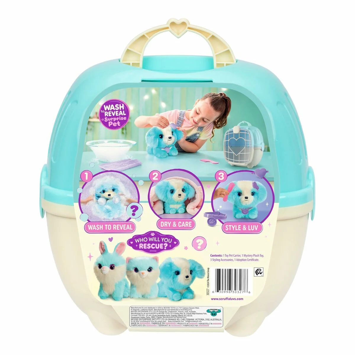 Mascota de Peluche Moose Azul Plástico