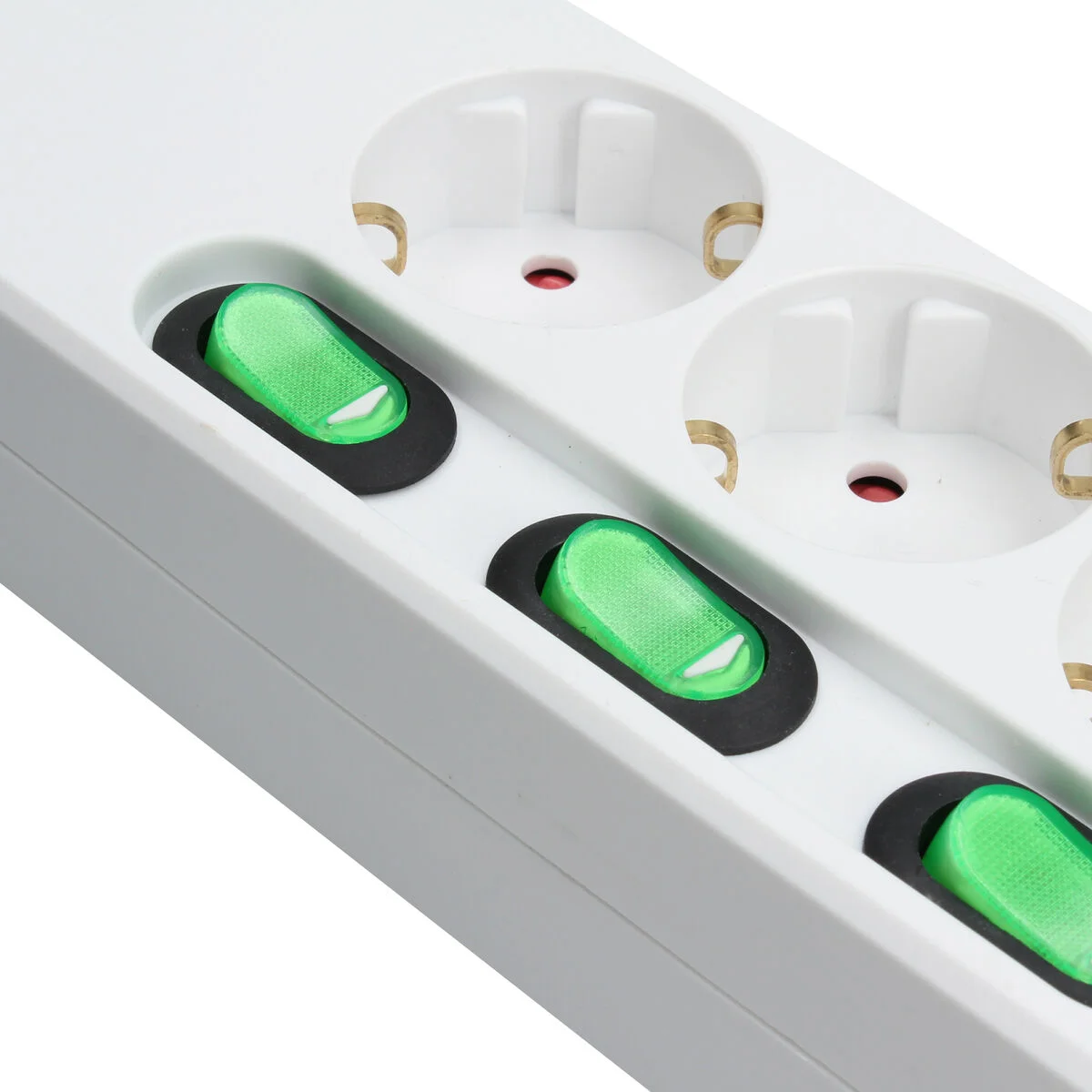 Regleta Enchufes 3 Tomas con Interruptor TM Electron 3680 W Blanco (1,5 m)