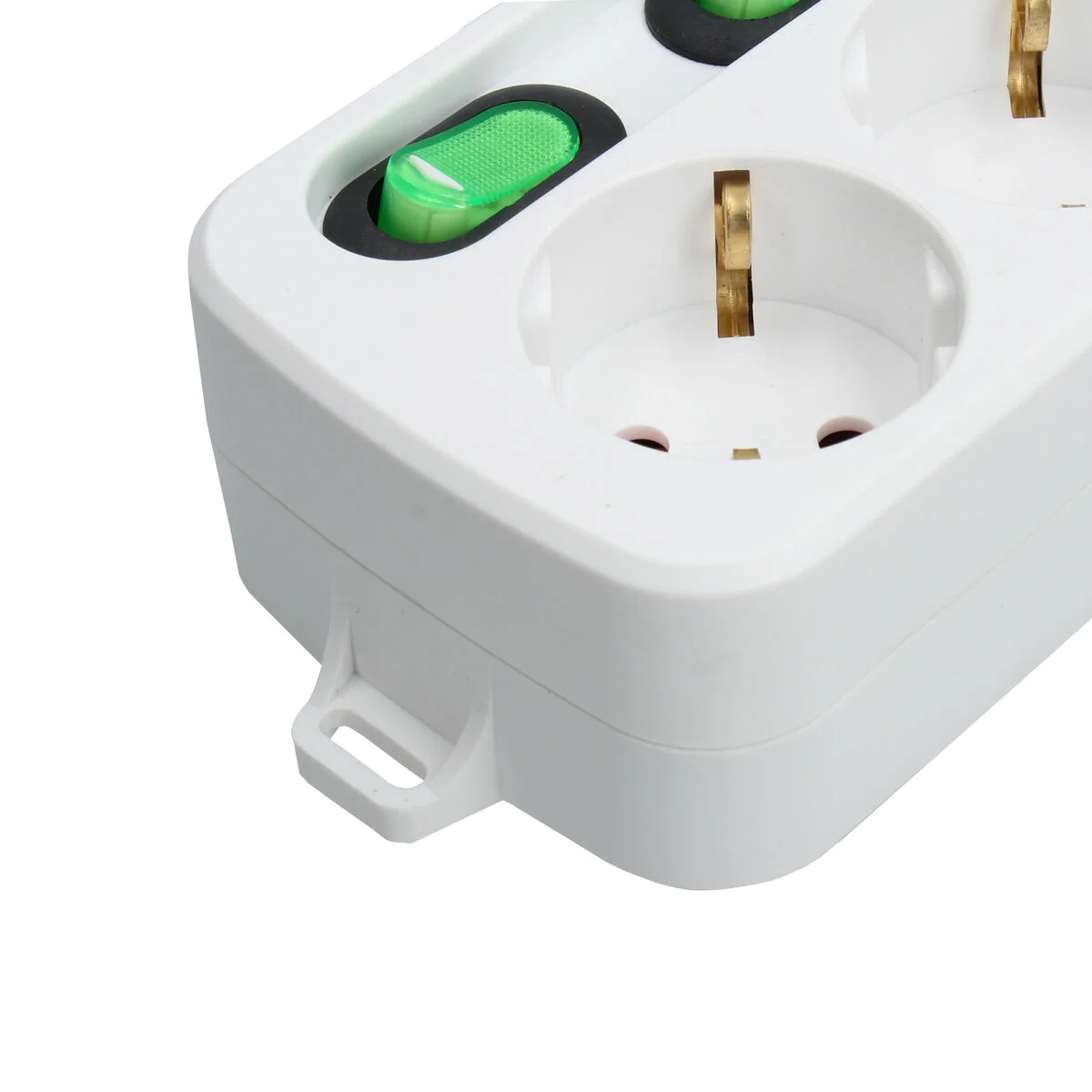 Regleta Enchufes 3 Tomas con Interruptor TM Electron 3680 W Blanco (1,5 m)