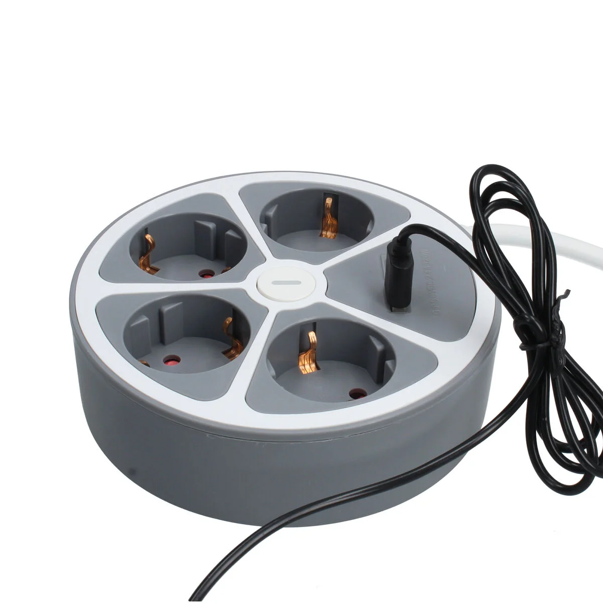 Regleta Enchufes 4 Tomas con interruptor TM Electron 3680 W Blanco Gris 30 W (1,5 m)