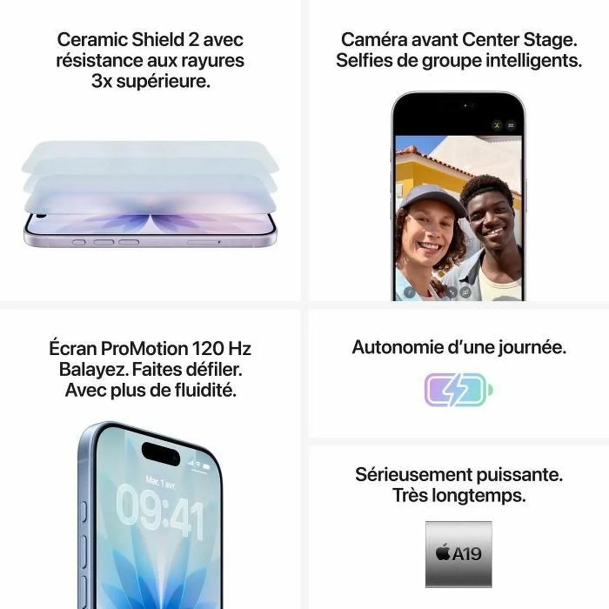 Smartphone Apple 6,3" 256 GB Azul