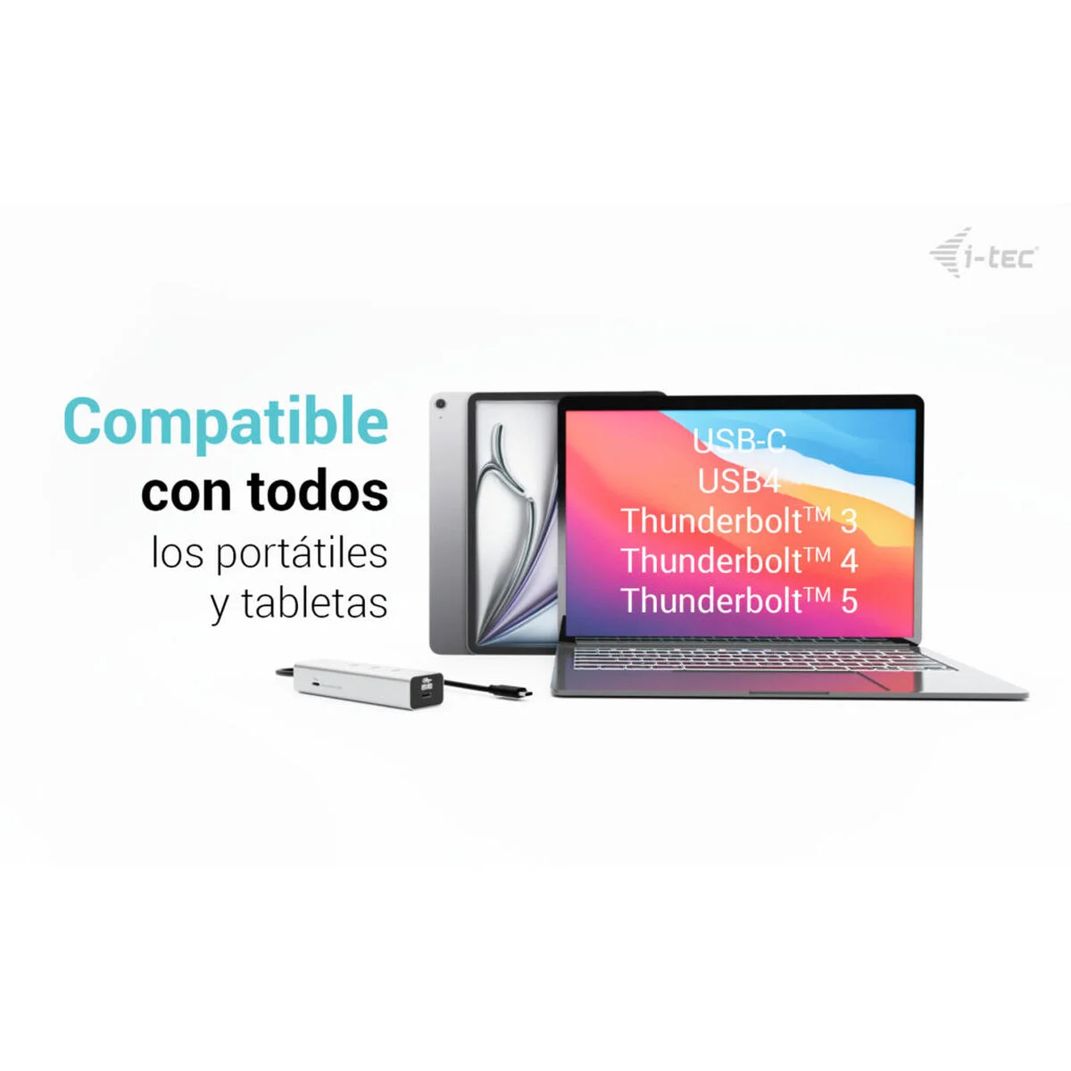 Hub USB i-Tec C31HUBMETAL8KPDPRO Plateado