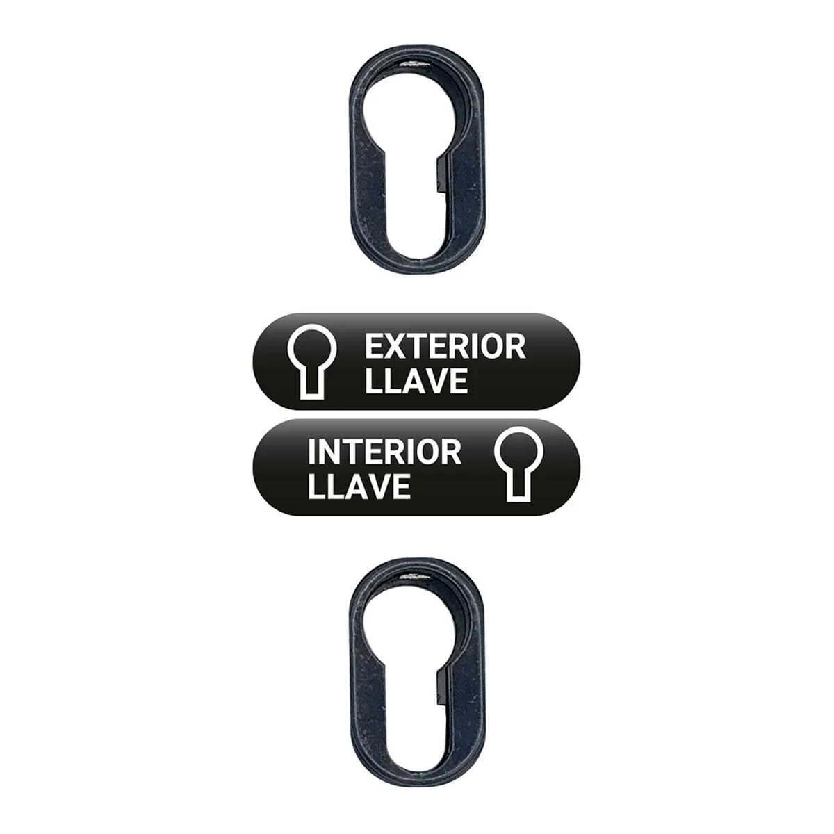 Cerradura de sobreponer Micel crr16 Acero Gris