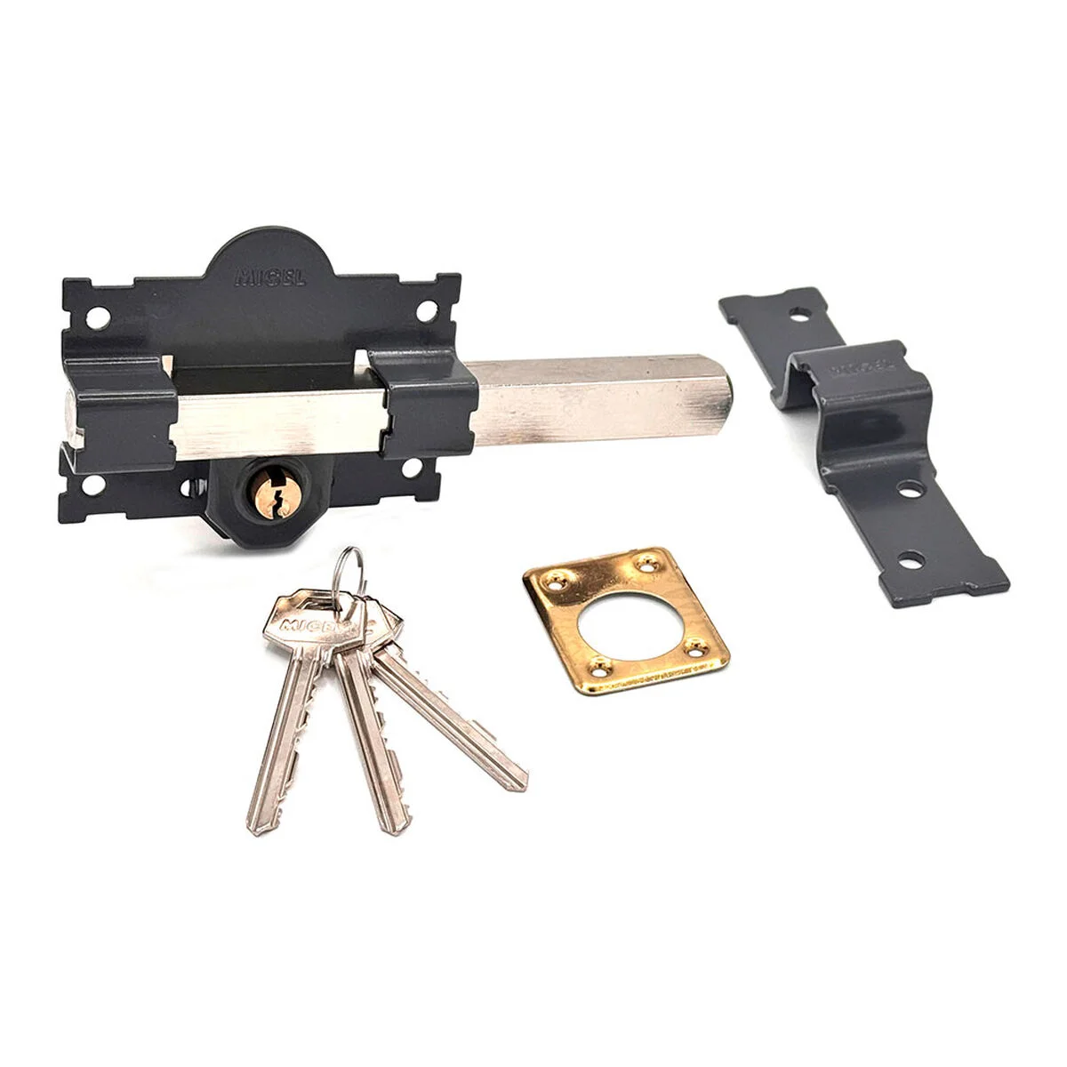 Cerrojo de seguridad Micel crr07 105l/50 Acero Gris 50 mm Sobreponer