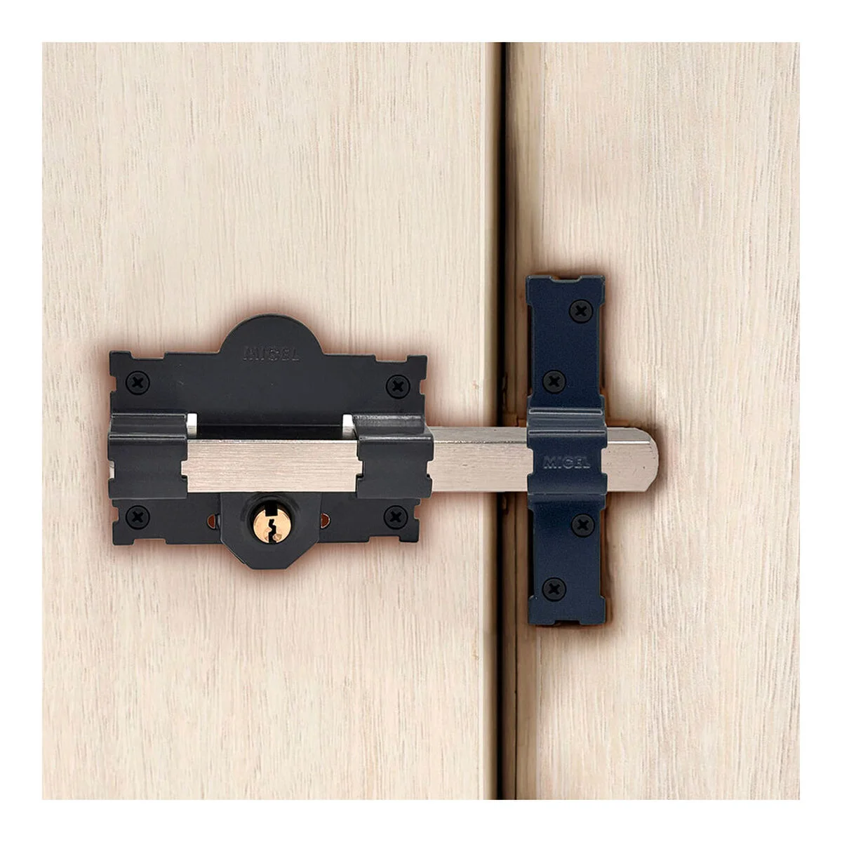 Cerrojo de seguridad Micel crr07 105l/70 Acero Gris Sobreponer