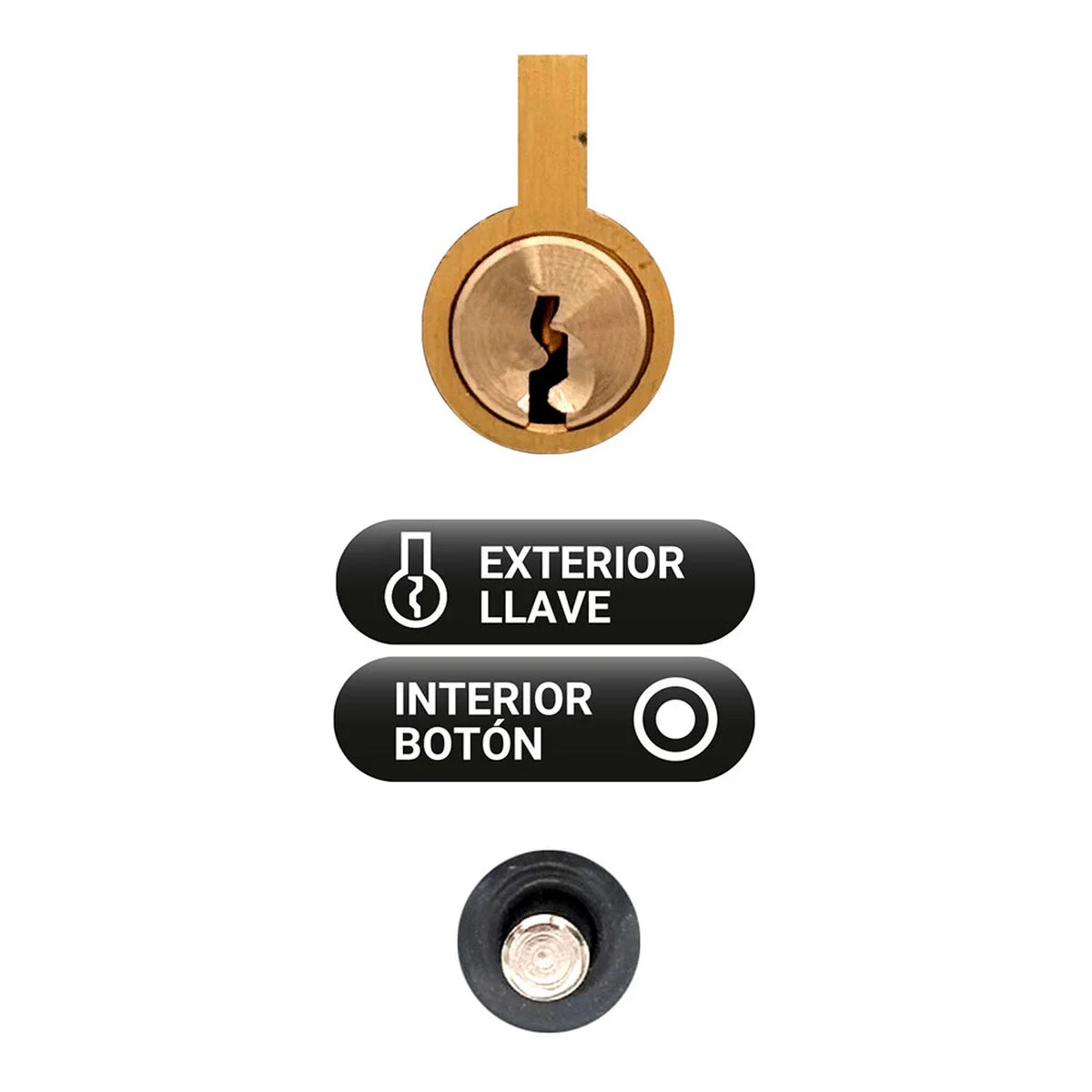 Cerrojo de seguridad Micel crr08 86b/70 Acero 70 mm Gris Sobreponer