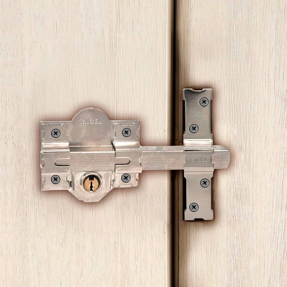 Cerrojo de seguridad Micel crr09 86l/50 Acero Níquel 50 mm Sobreponer