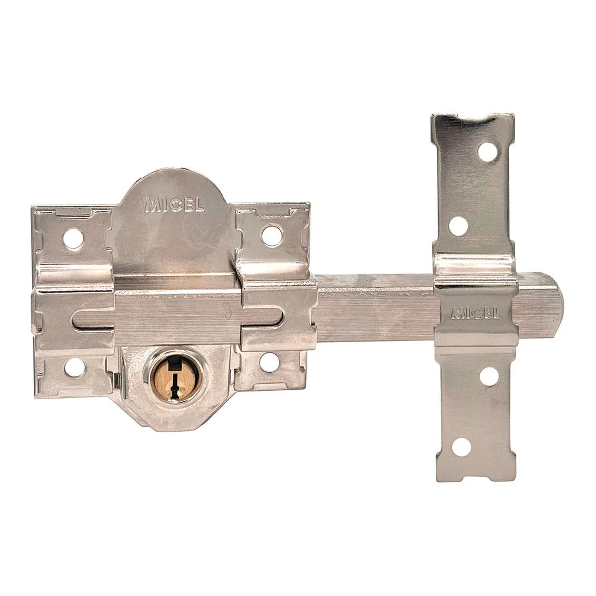 Cerrojo de seguridad Micel crr09 86l/70 mm Acero Níquel Sobreponer