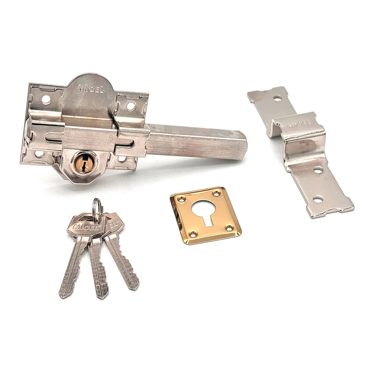 Cerrojo de seguridad Micel crr09 86l/70 mm Acero Níquel Sobreponer