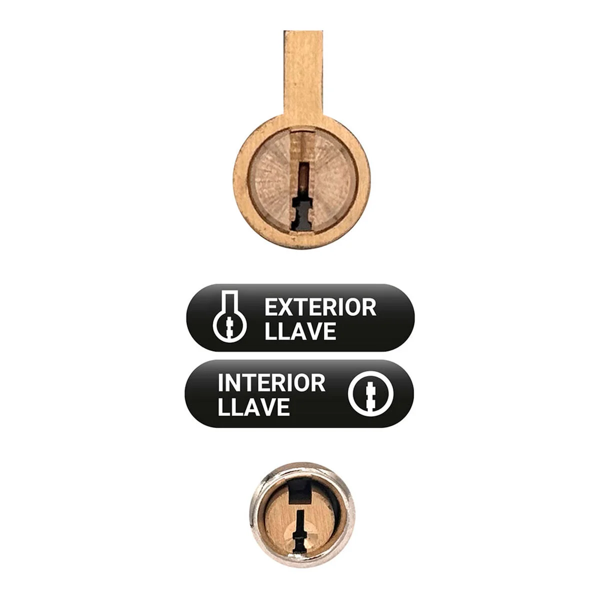 Cerrojo de seguridad Micel crr09 86l/70 mm Acero Níquel Sobreponer