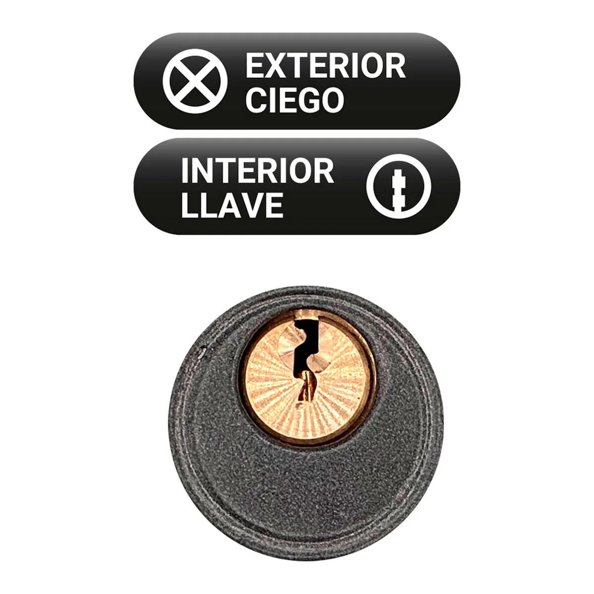 Cerrojo de seguridad Micel crr14 86l/50 mm Acero Gris 50 mm Sobreponer