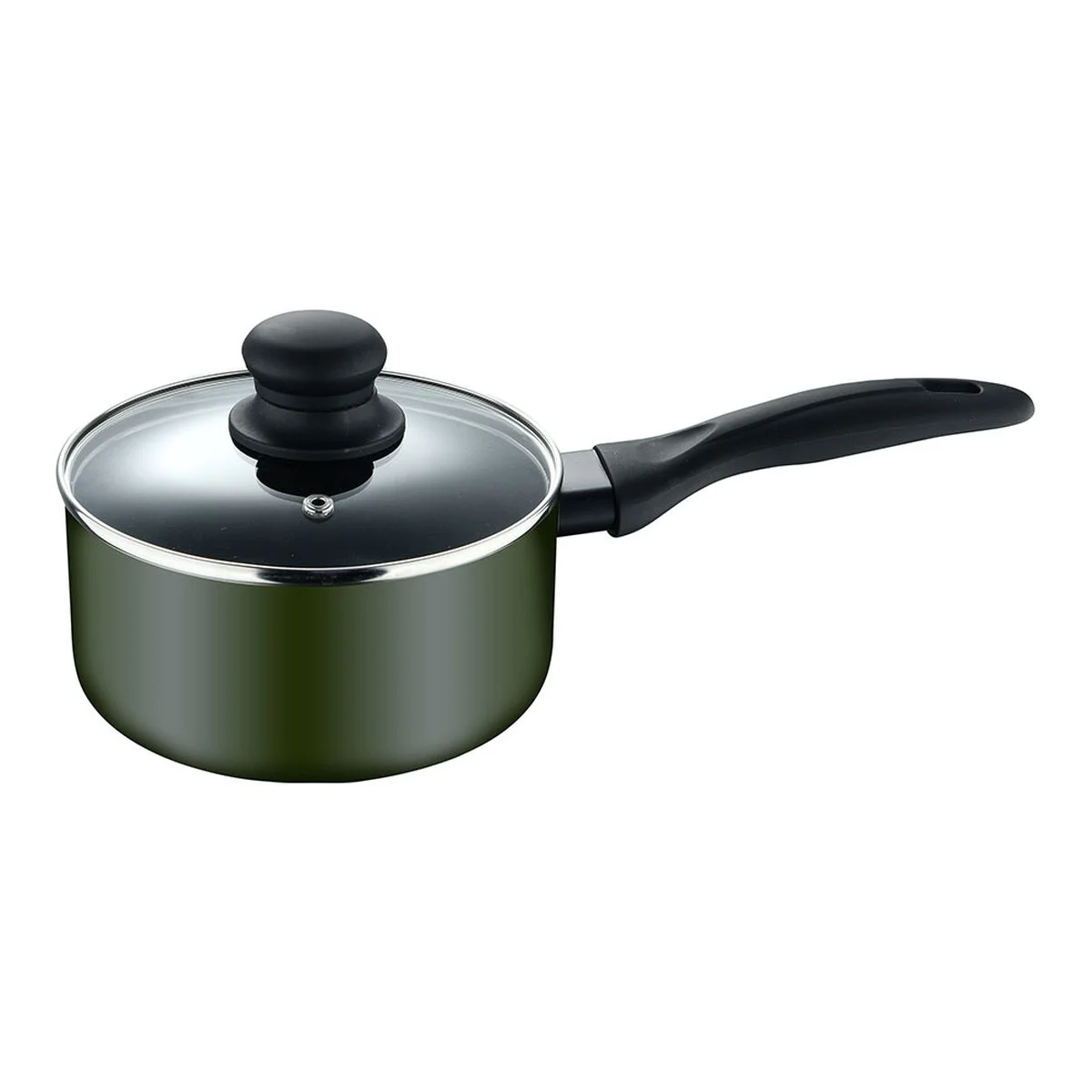 Cazo San Ignacio experto Negro Verde Aluminio Cristal Ø 16 cm