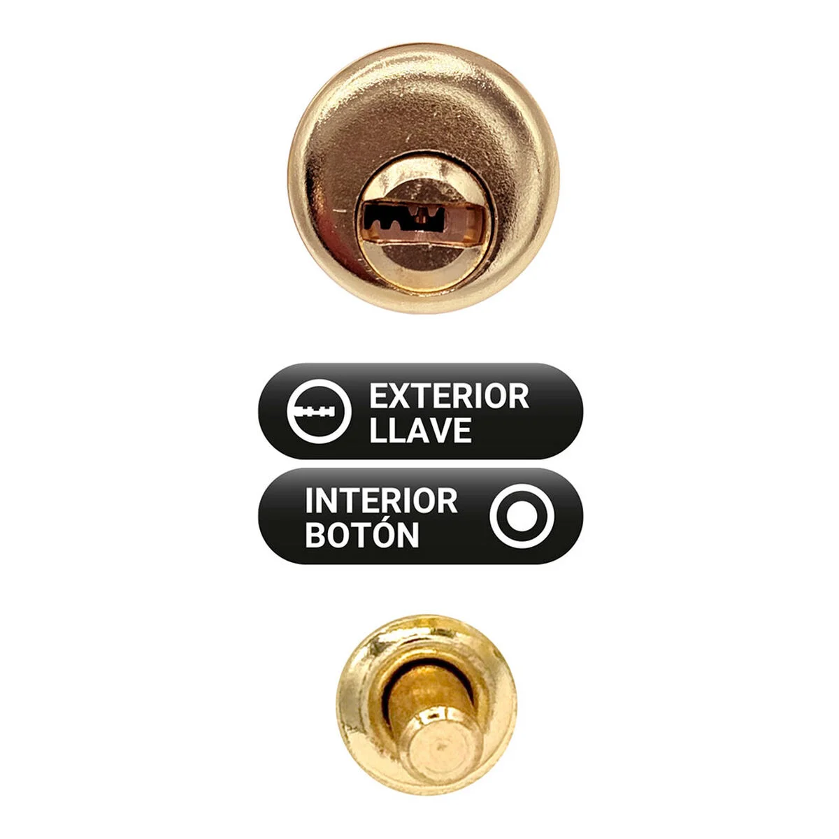 Cerrojo de seguridad Micel crr10 86b/50 Acero Latón 50 mm Sobreponer