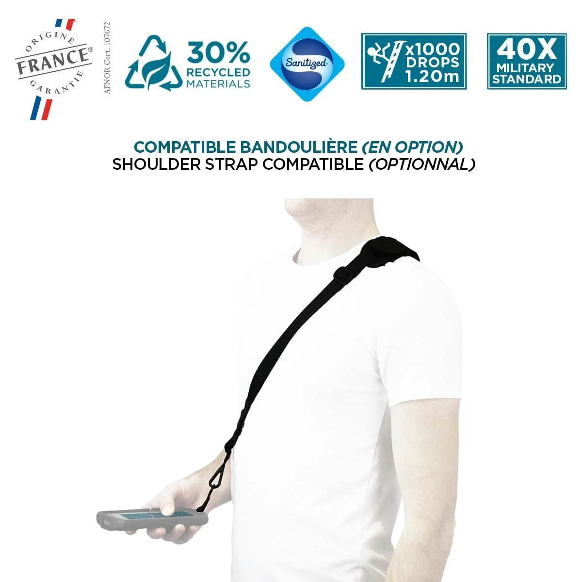 Funda para Móvil Mobilis PROTECH Negro