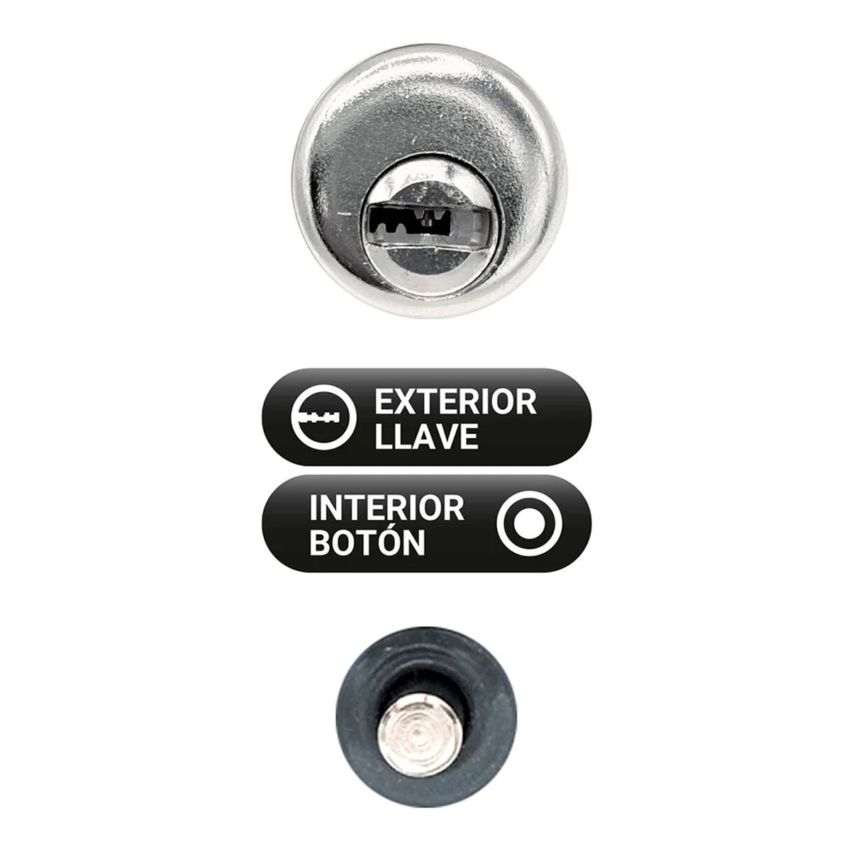 Cerrojo de seguridad Micel crr10 86b/50 Acero Gris 50 mm Sobreponer