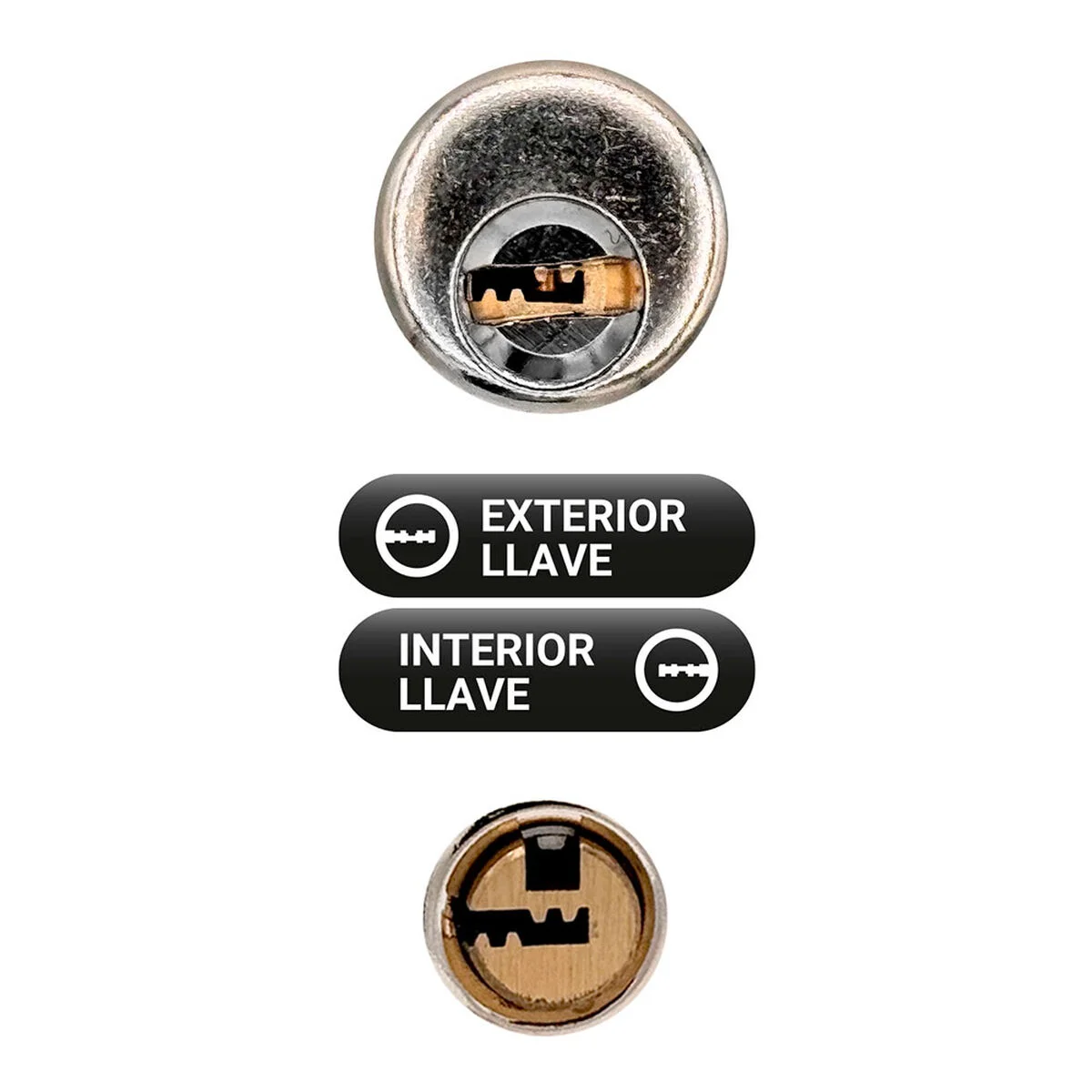 Cerrojo de seguridad Micel crr11 86l/50 Acero Níquel 50 mm Sobreponer