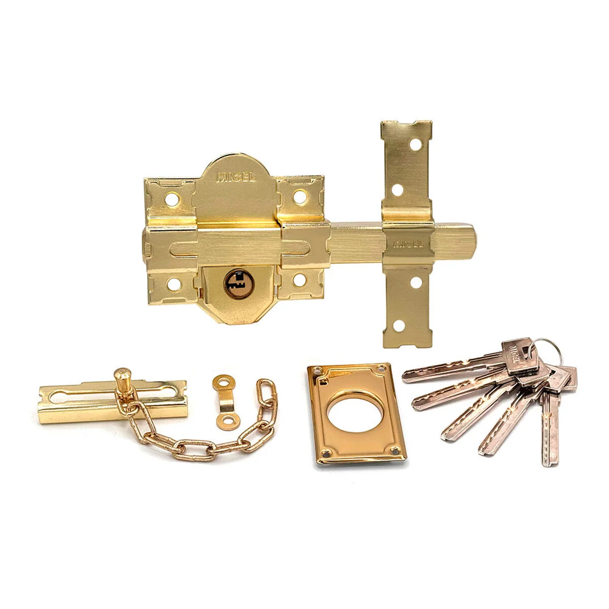 Cerrojo de seguridad Micel crr11 86l/50 Acero Latón 50 mm Sobreponer