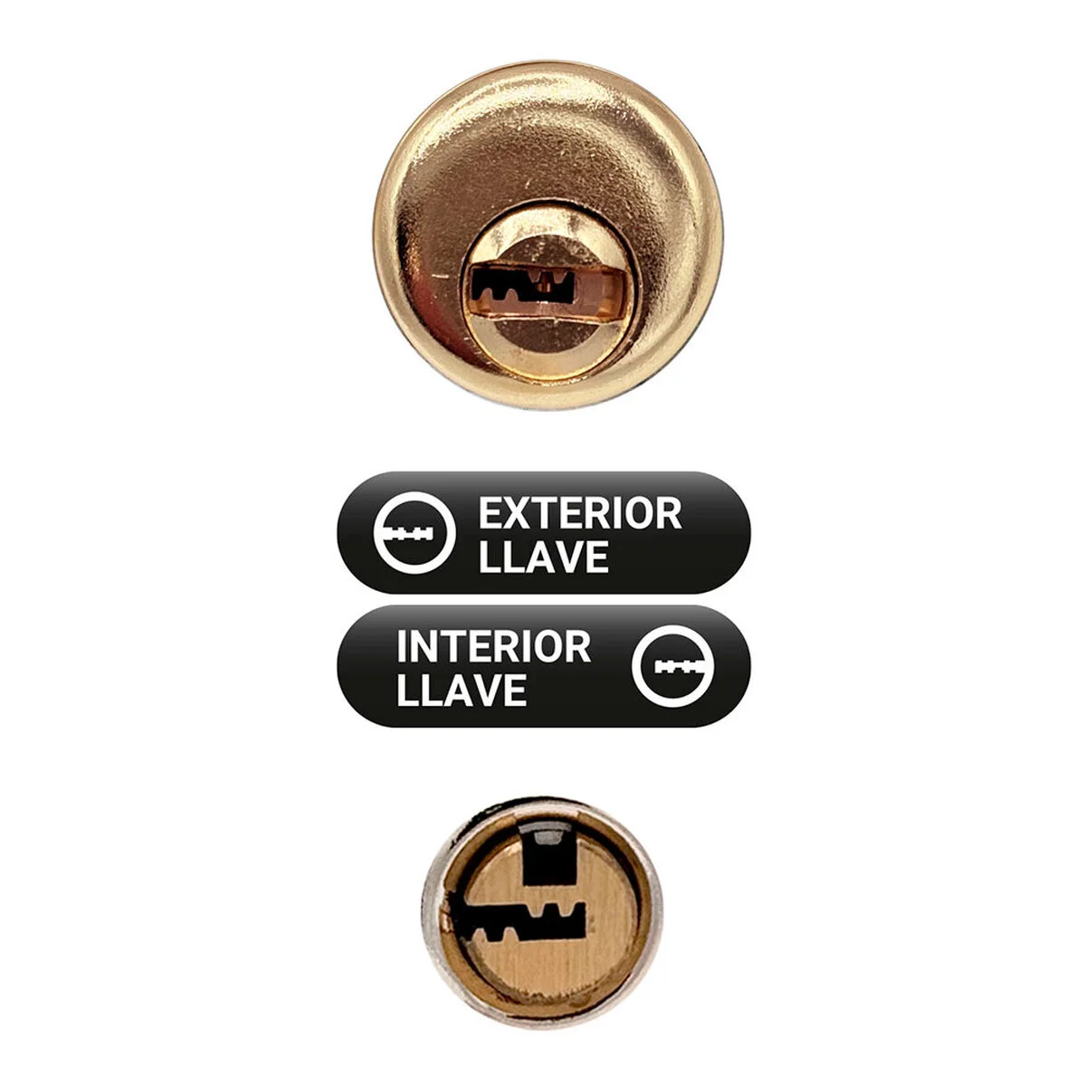 Cerrojo de seguridad Micel crr11 86l/50 Acero Latón 50 mm Sobreponer