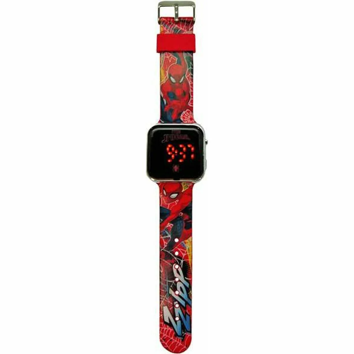 Reloj digital Kids Licensing ZZIPP Rojo Pantalla LED