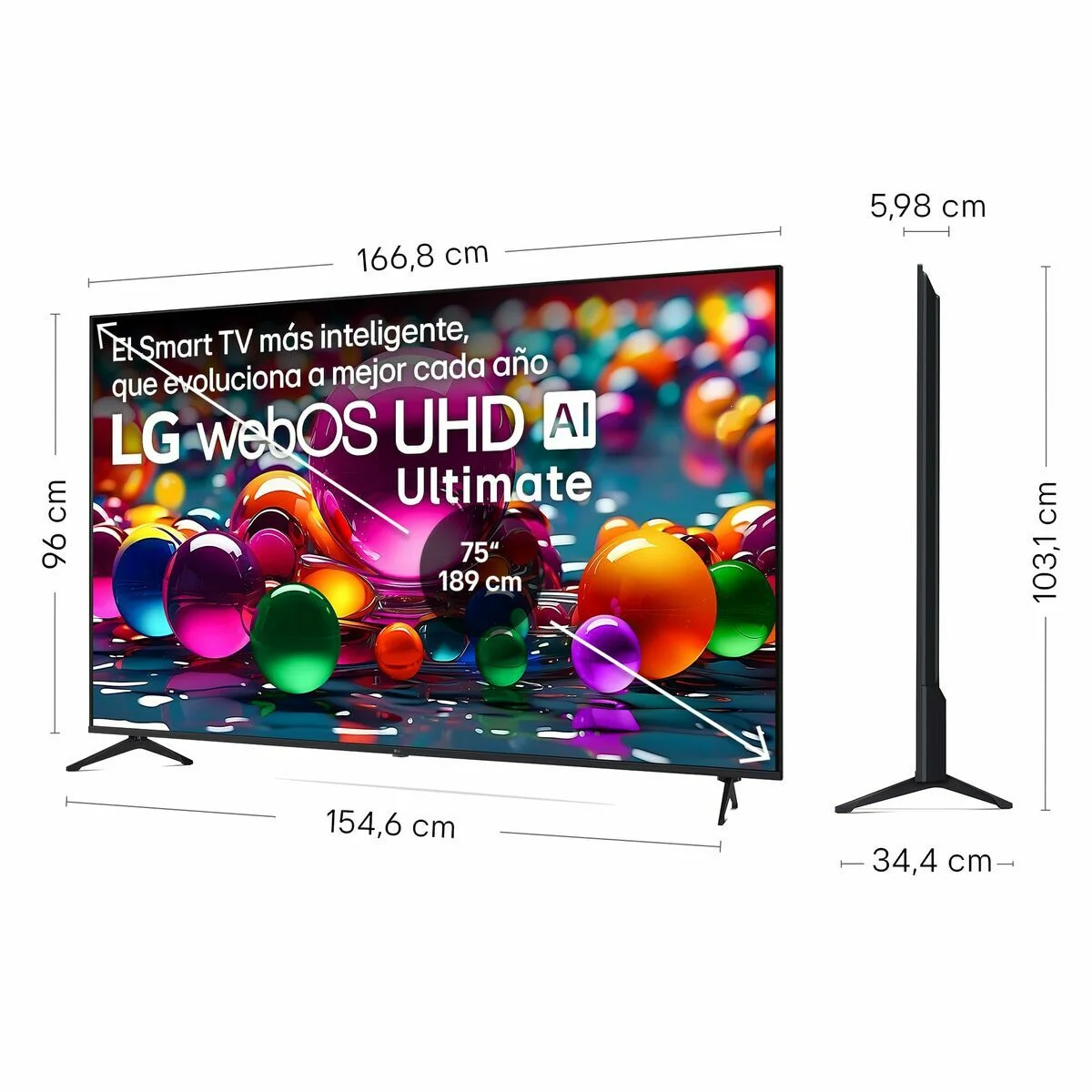 Smart TV LG 75UA75006LA 75" 4K Ultra HD LED HDR D-LED