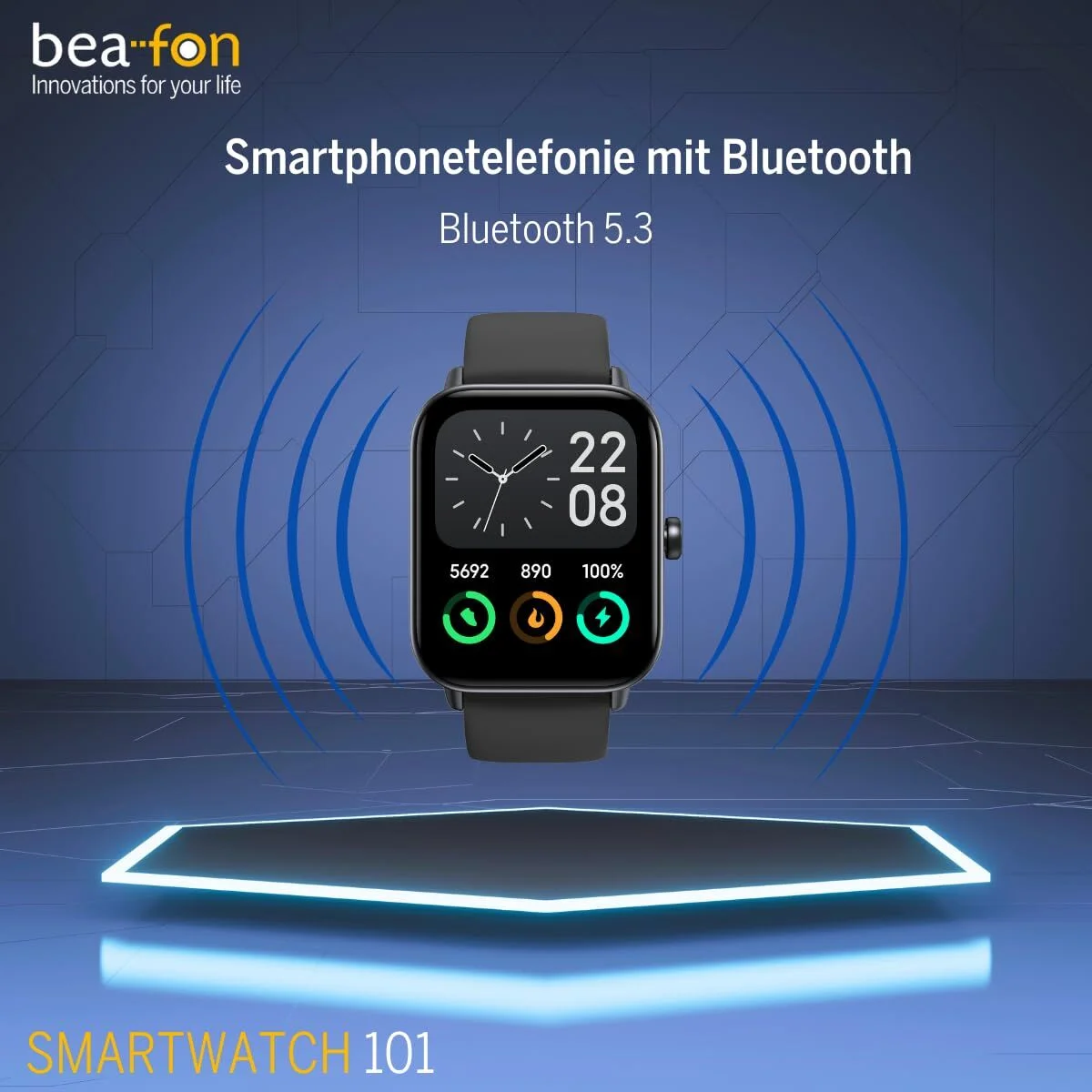 Smartwatch beafon WATCH 101 1,8" Negro Gris