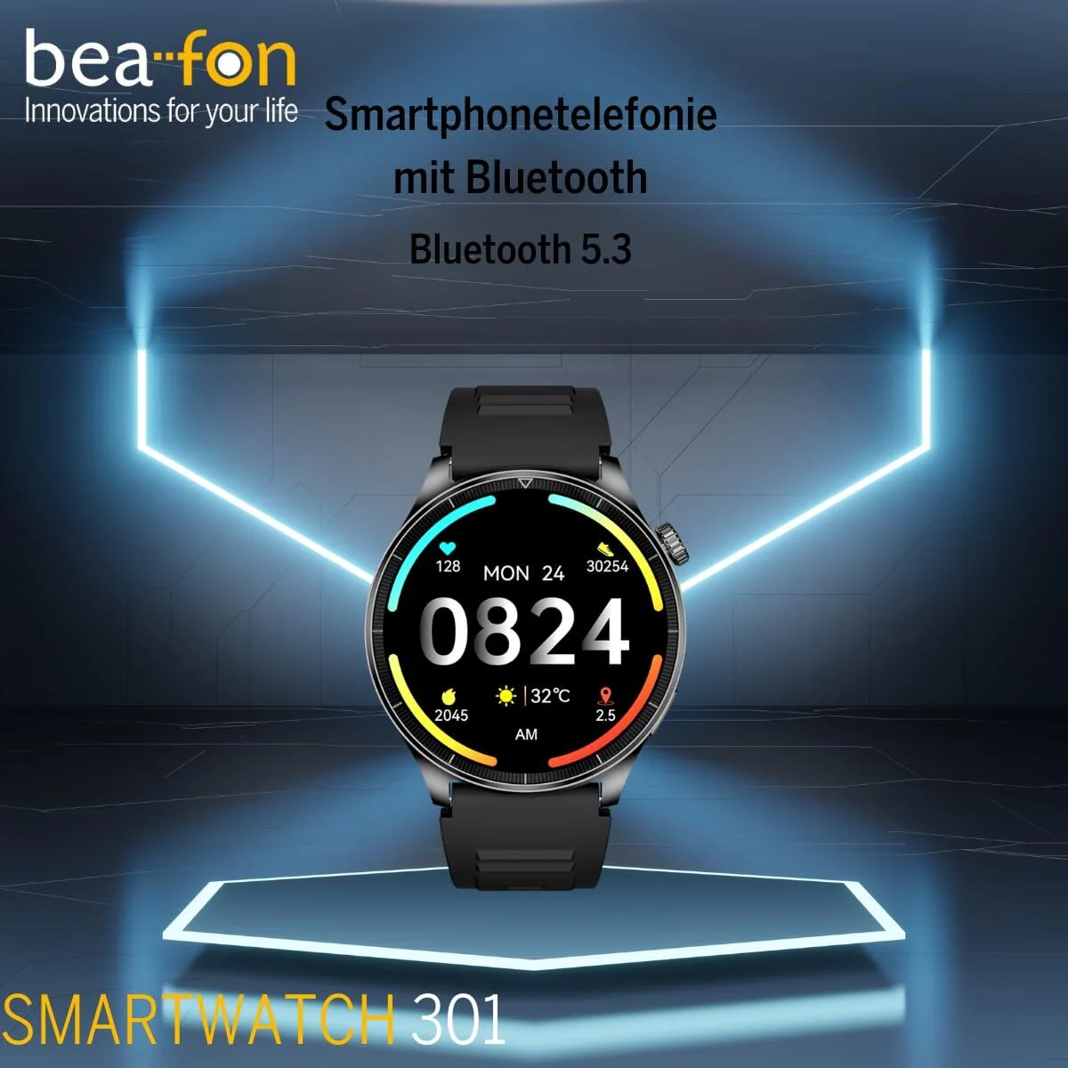 Smartwatch beafon WATCH 301 44 mm 1,45" Negro